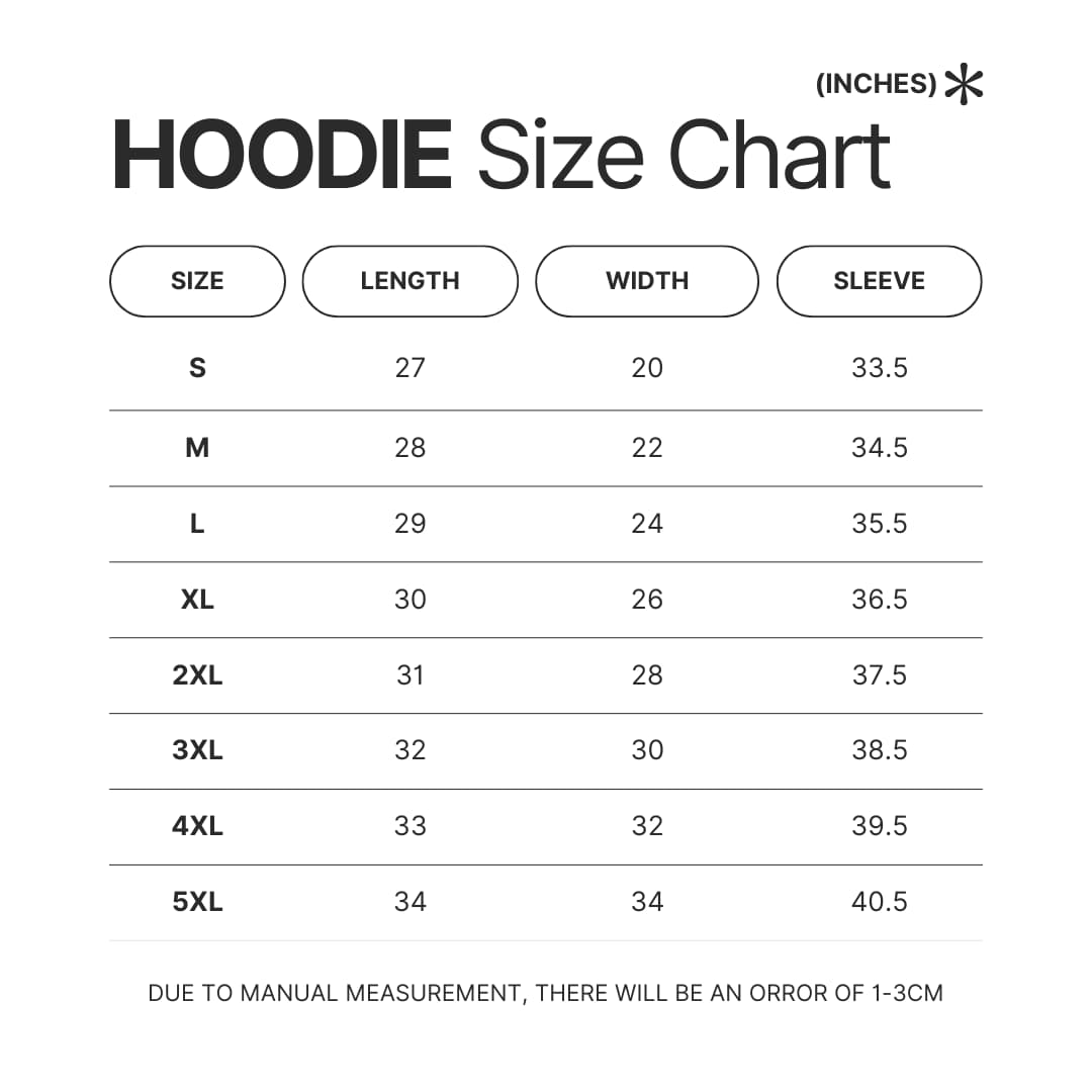 Hoodie Size Chart - Brockhampton Shop