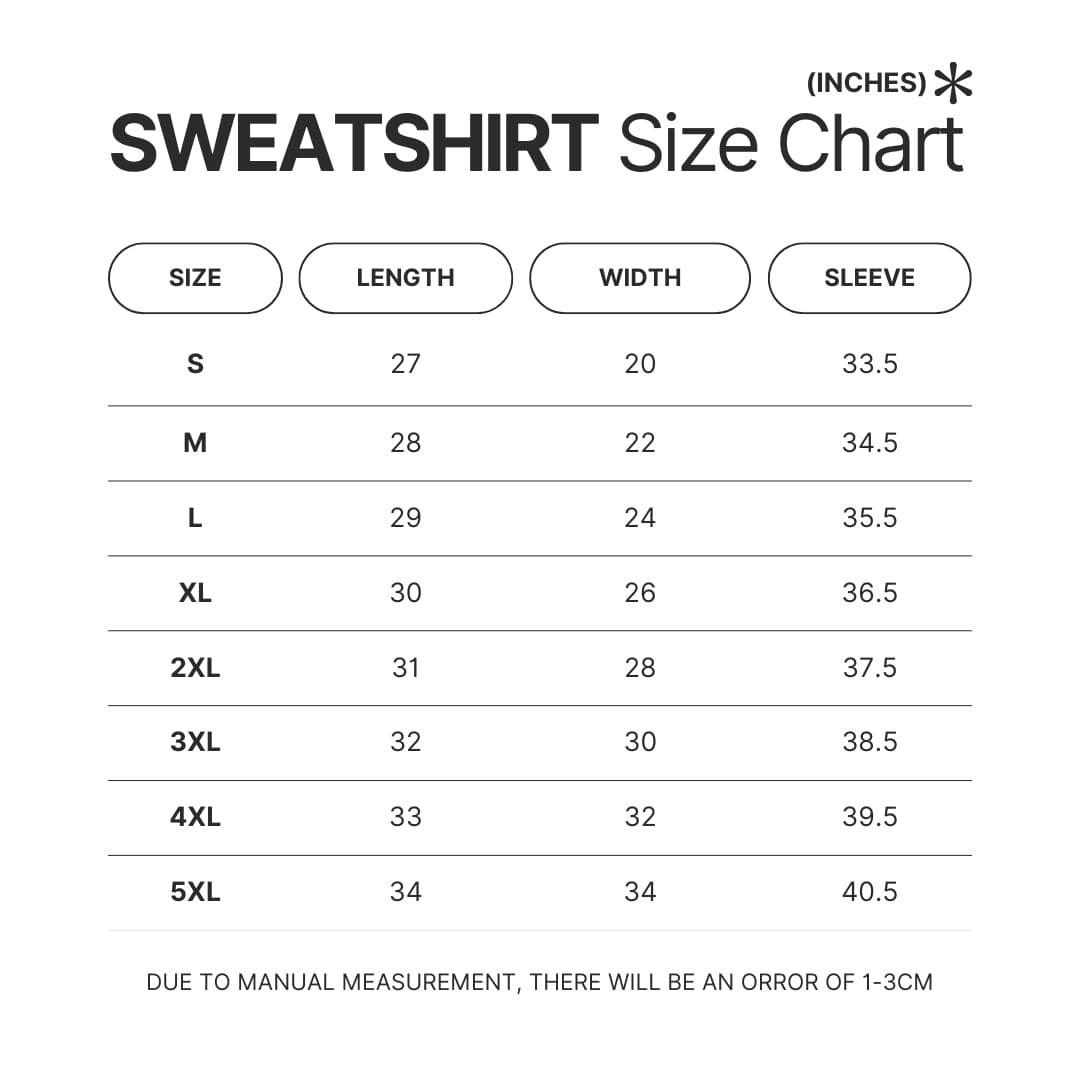 Sweatshirt Size Chart - Brockhampton Shop