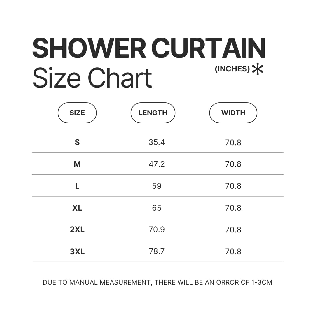 Shower Curtain Size Chart - Brockhampton Merch