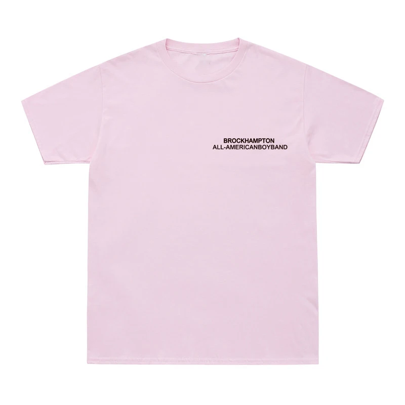 kf H609eff9dd021418b906a00cd5ab70178I New Casual Brockhampton All American Boyband T Shirt Men GINGER Face Print Harajuku Tee Shirt Colorful - Brockhampton Merch