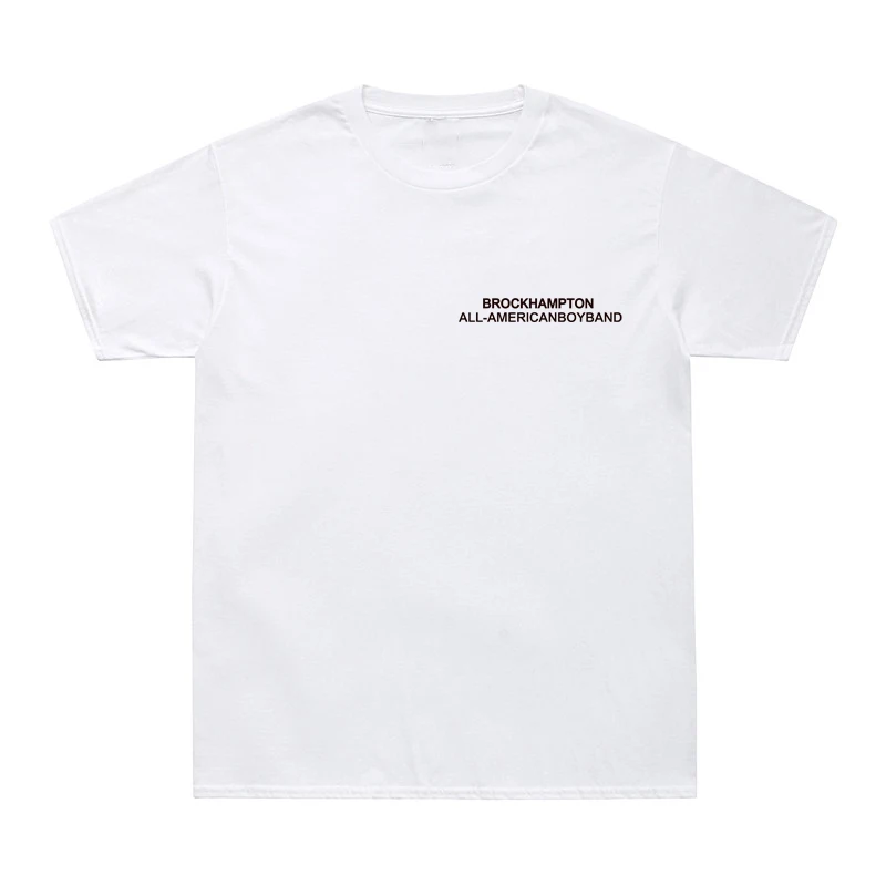 kf Ha7cf68e2252a4ea3baf4c675d1b88388D New Casual Brockhampton All American Boyband T Shirt Men GINGER Face Print Harajuku Tee Shirt Colorful - Brockhampton Merch