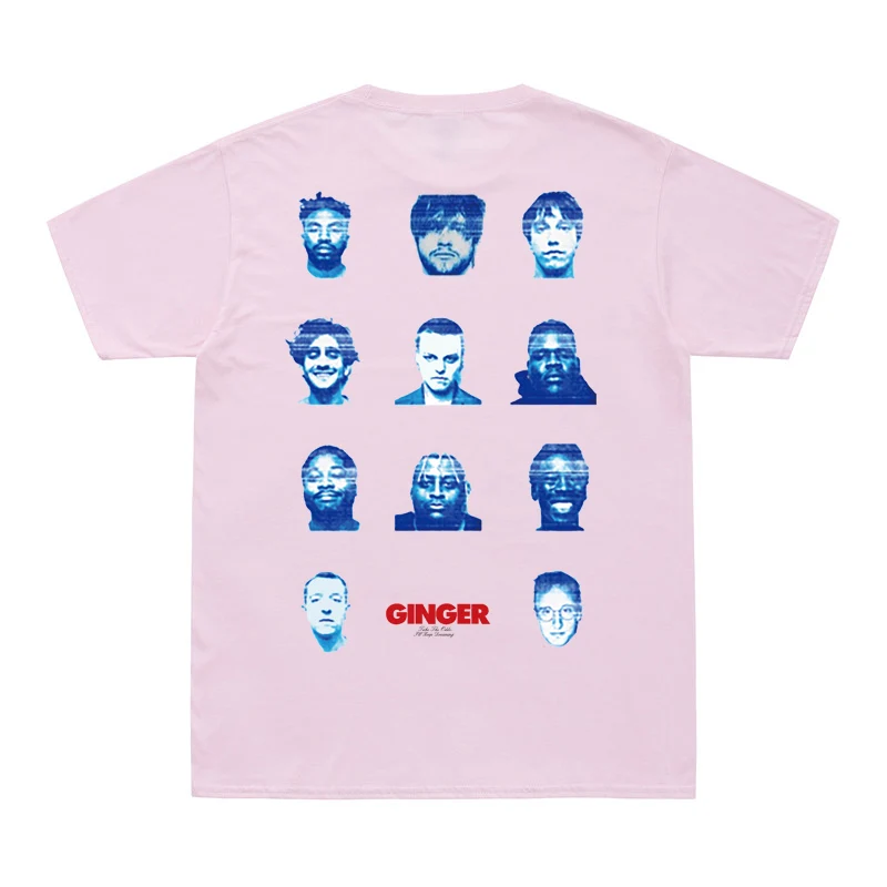 kf Ha99ab75cfda24665bb81da6421d33520U New Casual Brockhampton All American Boyband T Shirt Men GINGER Face Print Harajuku Tee Shirt Colorful - Brockhampton Merch
